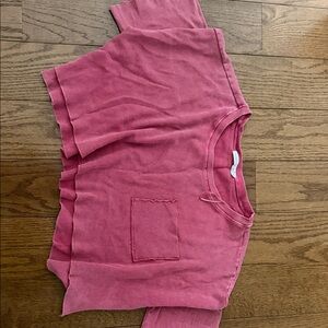 Altar'd State Raspberry Knit Cropped Top